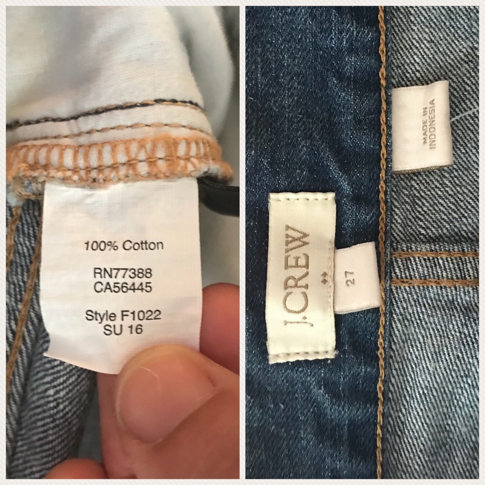 NWT J Crew Boyfriend Jeans w/ slight distressing - Picture 5 of 8